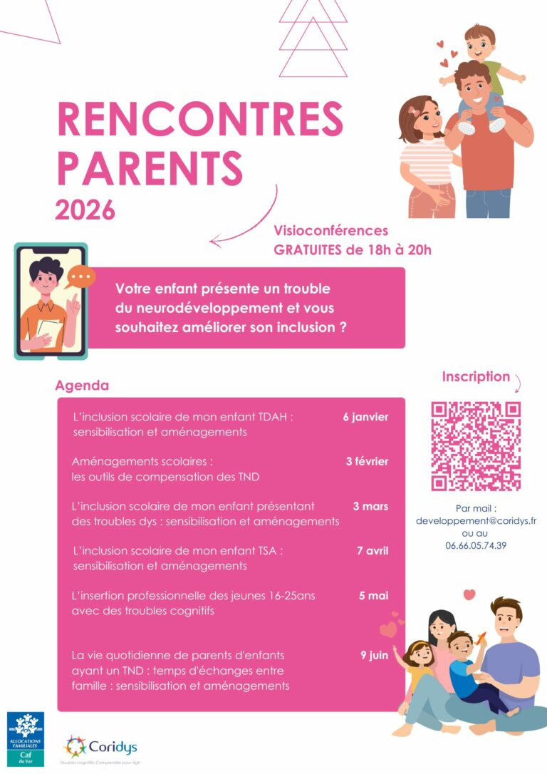 Rencontres Parents 2026 Trouble du neurodéveloppement